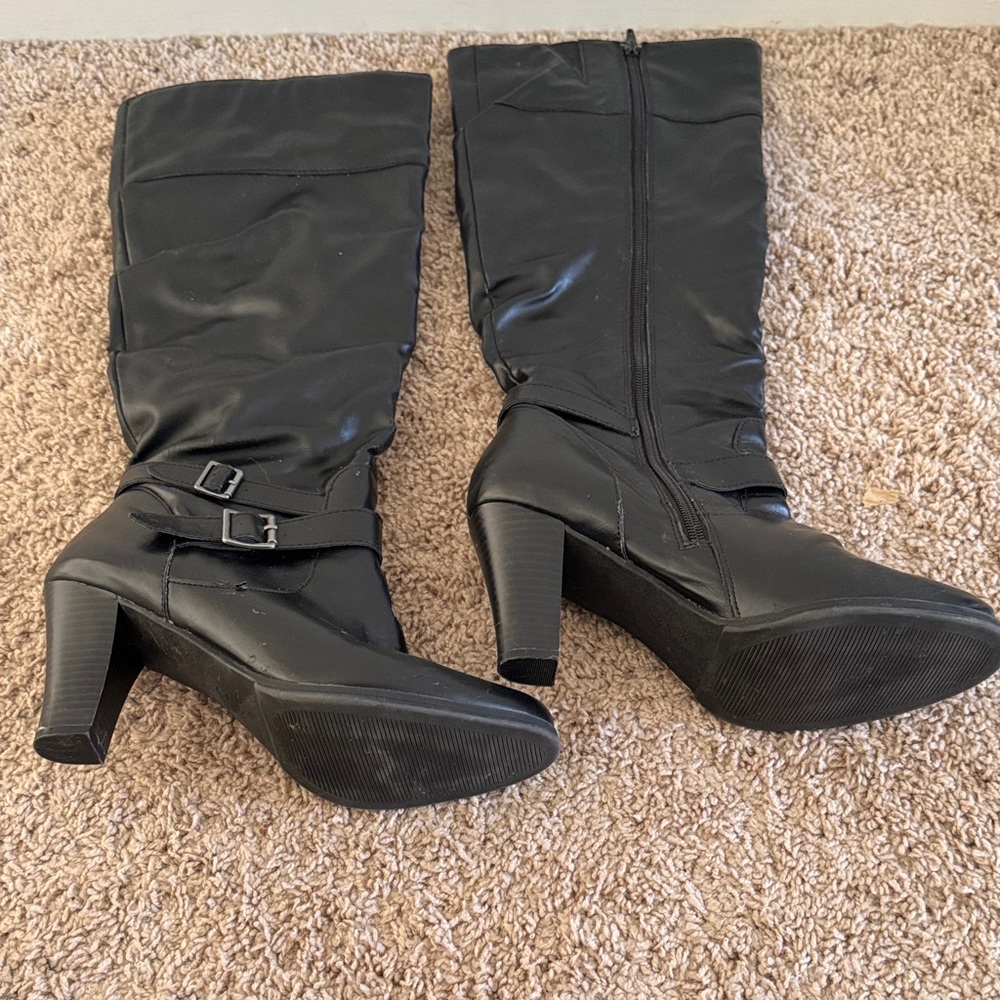 Black Knee-High Boots